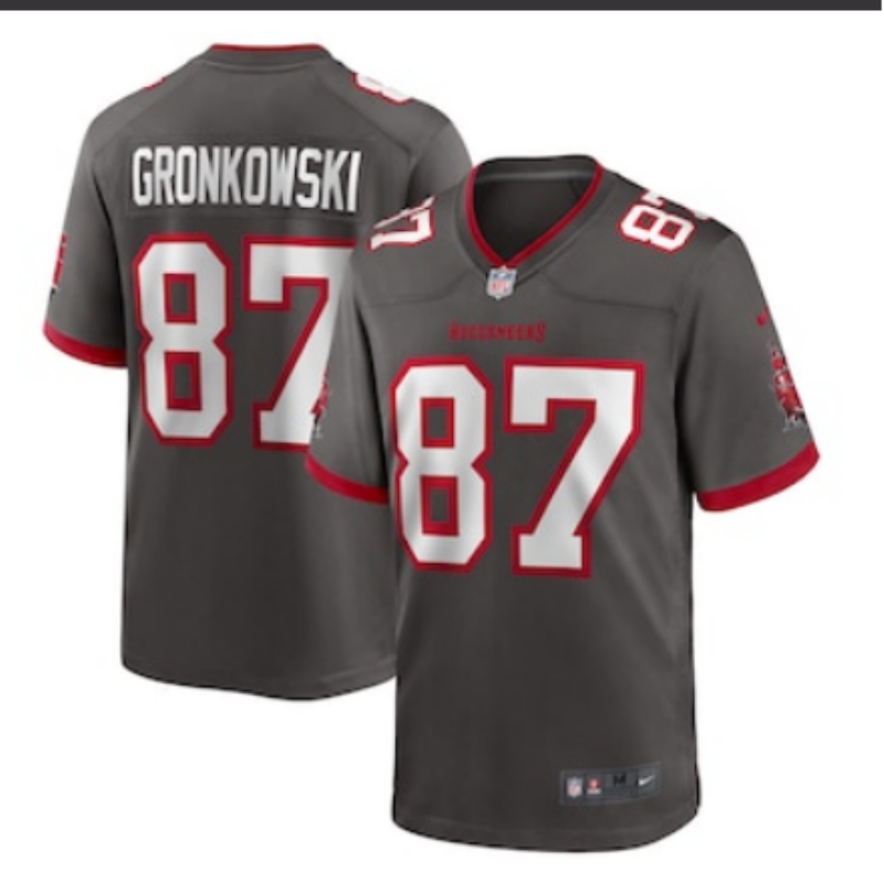 Men Tampa Bay Buccaneers 87 Gronkowski new grey Vapor Untouchable Player Nike Limited NFL Jersey style 4